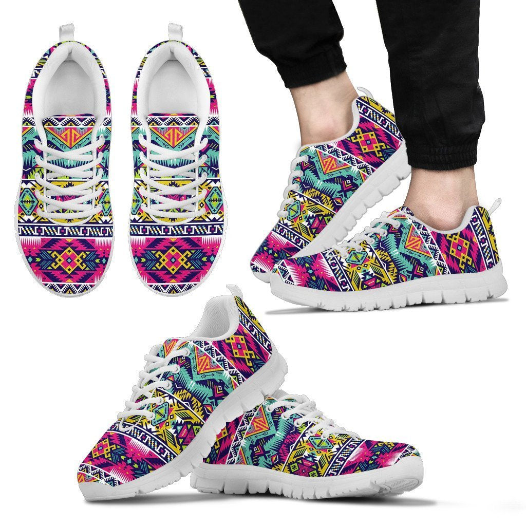 Native American Indians Aztec Tribal Navajo Print Men Shoes Sneakers-grizzshop