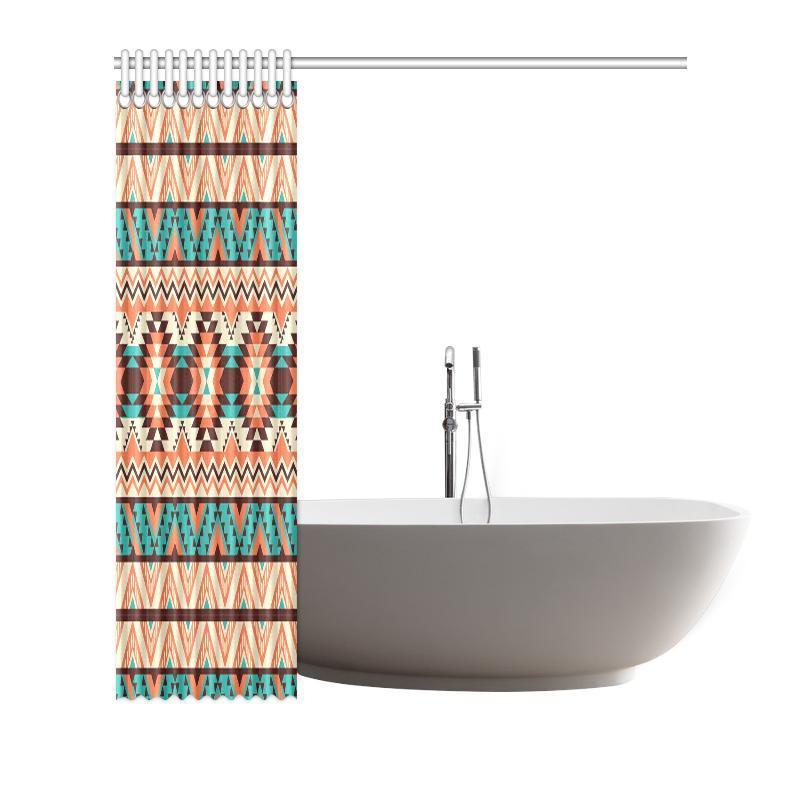 Native American Navajo Indians Aztec Tribal Print Bathroom Shower Curtain-grizzshop