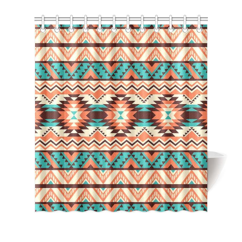 Native American Navajo Indians Aztec Tribal Print Bathroom Shower Curtain-grizzshop