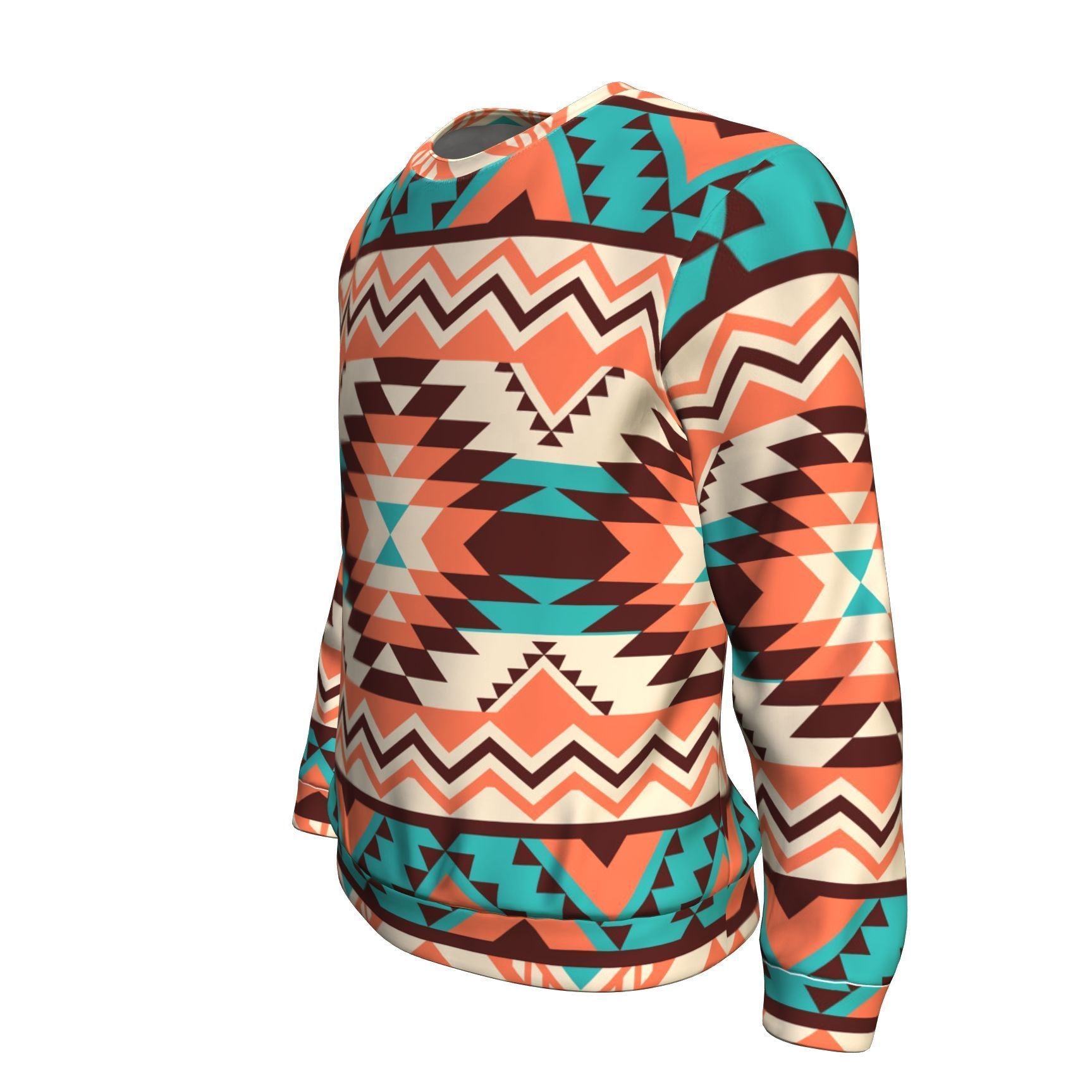 Native American Navajo Indians Aztec Tribal Print Men Crew Neck Sweatshirt-grizzshop