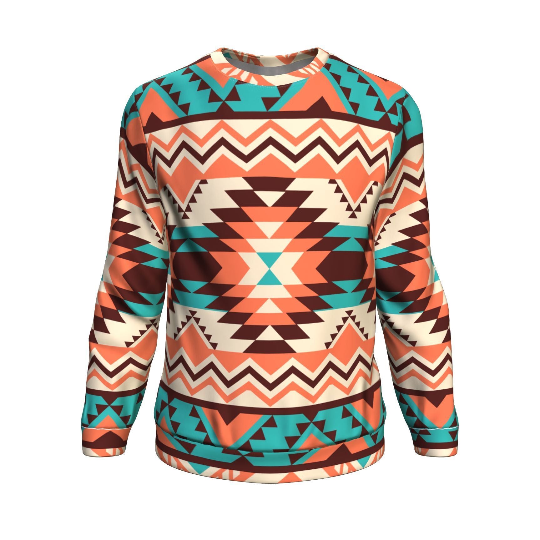 Native American Navajo Indians Aztec Tribal Print Men Crew Neck Sweatshirt-grizzshop