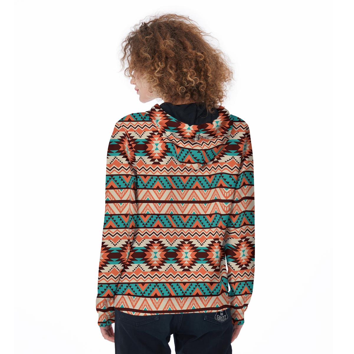 Native American Navajo Indians Aztec Tribal Print Women Zip Up Hoodies-grizzshop