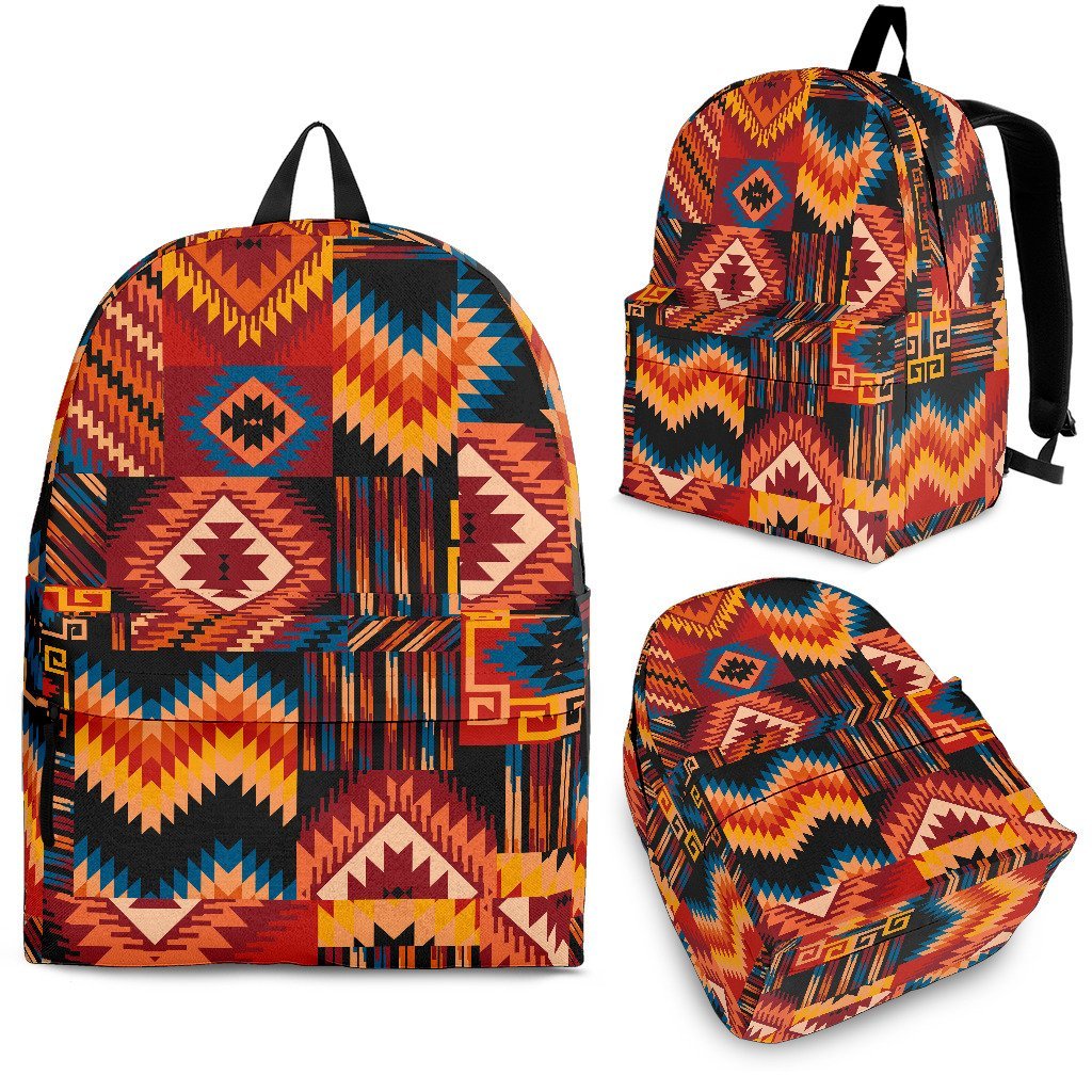 Native American Pattern Print Backpack-grizzshop