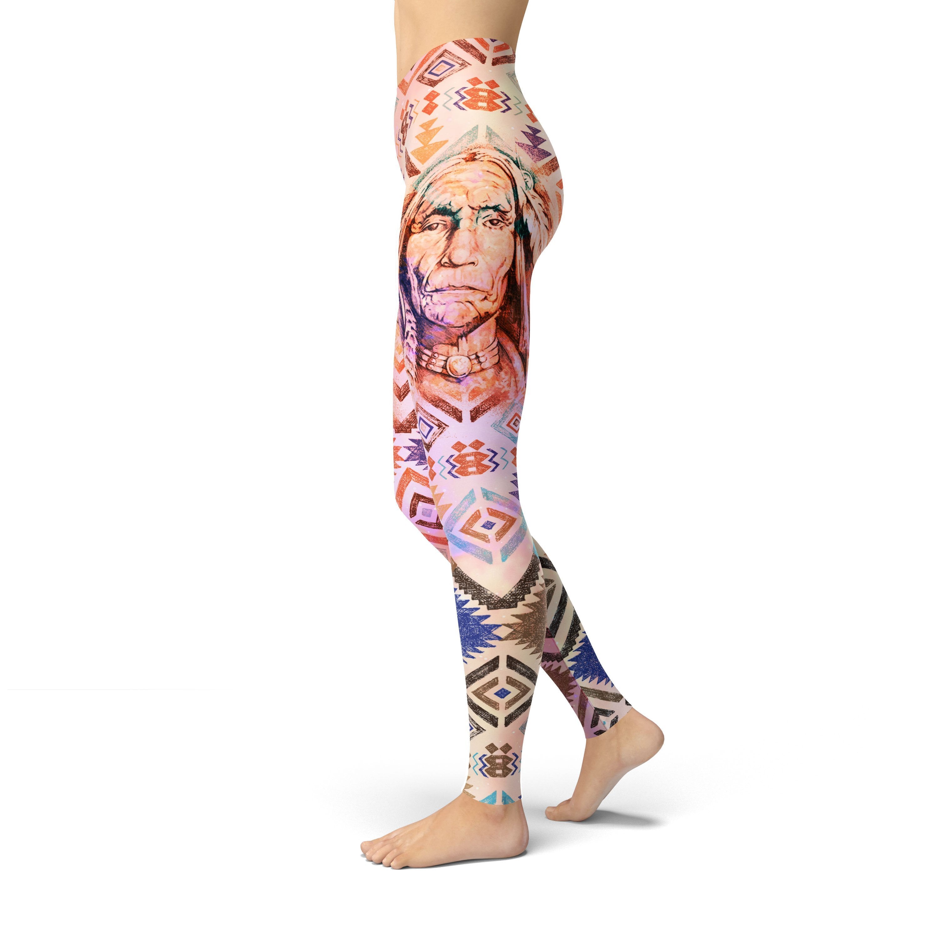 Native American Pattern Women's Leggings-grizzshop