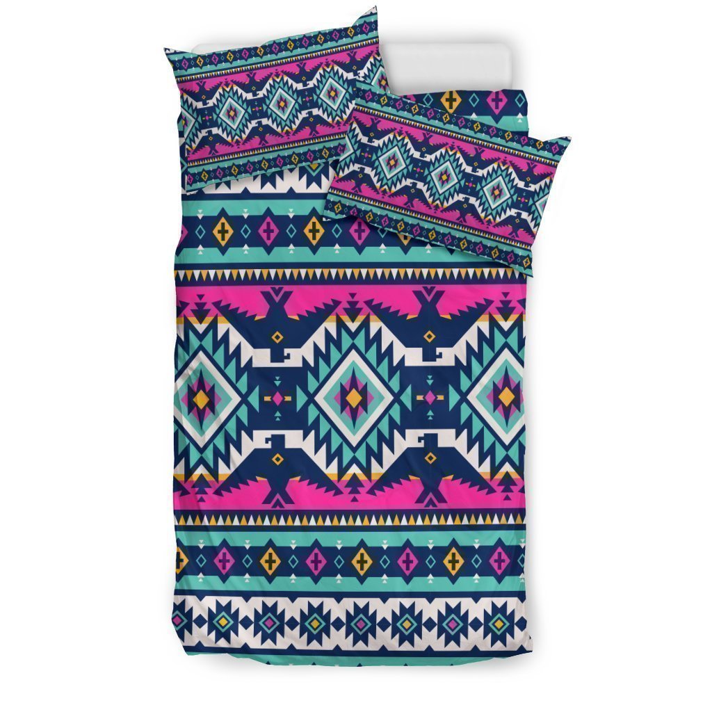 Native American Tribal Navajo Indians Aztec Print Duvet Cover Bedding Set-grizzshop