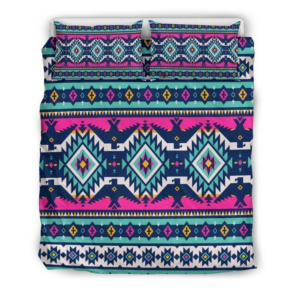 Native American Tribal Navajo Indians Aztec Print Duvet Cover Bedding Set-grizzshop