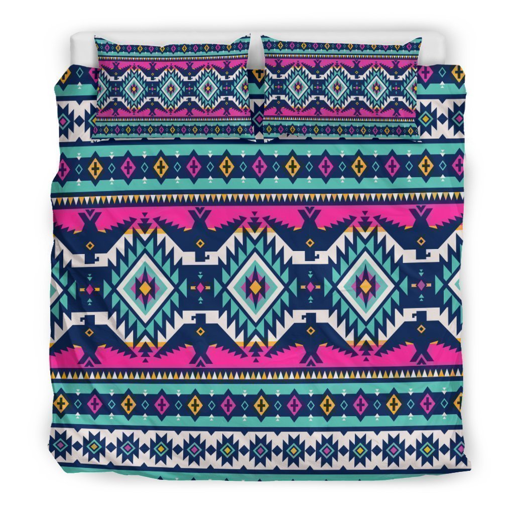 Native American Tribal Navajo Indians Aztec Print Duvet Cover Bedding Set-grizzshop