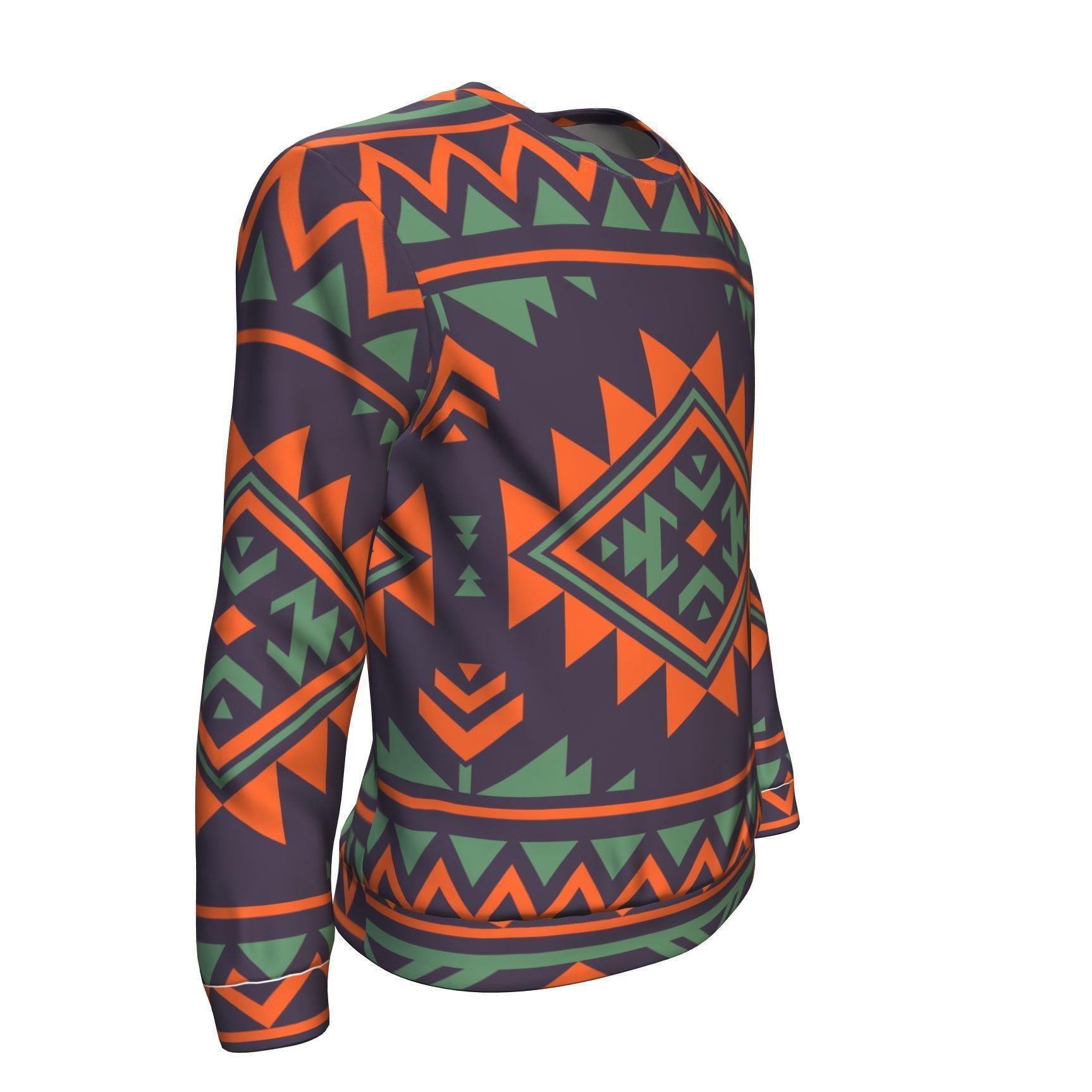 Native American Tribal Navajo Indians Aztec Print Men Crew Neck Sweatshirt-grizzshop