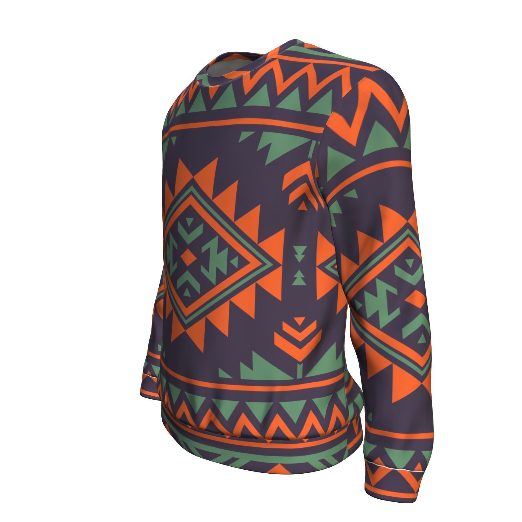 Native American Tribal Navajo Indians Aztec Print Men Crew Neck Sweatshirt-grizzshop