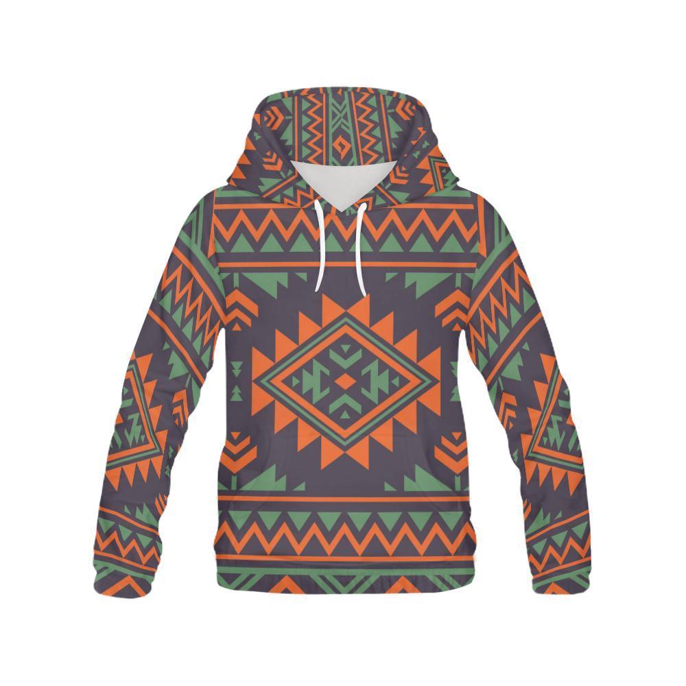 Native American Tribal Navajo Indians Aztec Print Men Pullover Hoodie-grizzshop