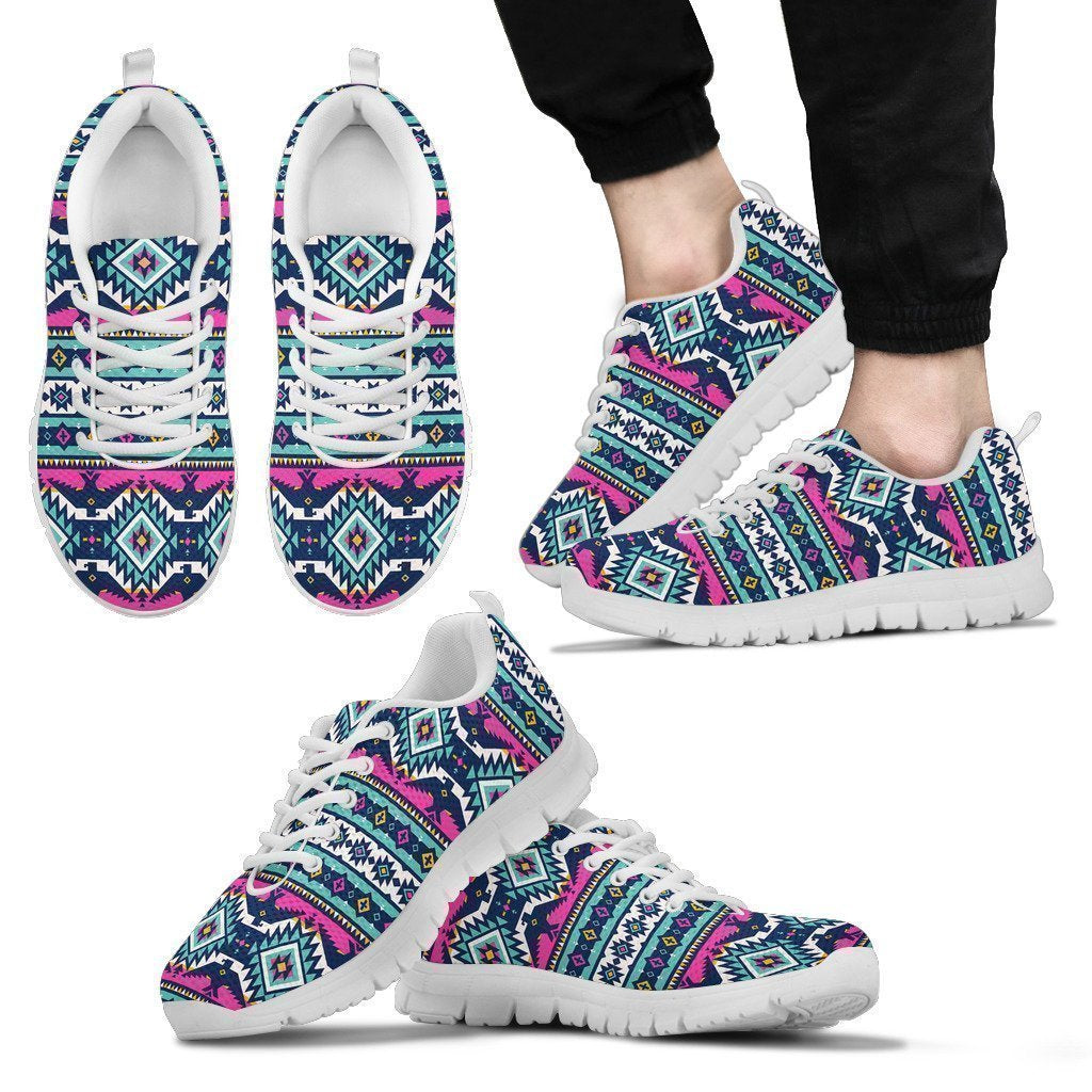 Native American Tribal Navajo Indians Aztec Print Men Shoes Sneakers-grizzshop