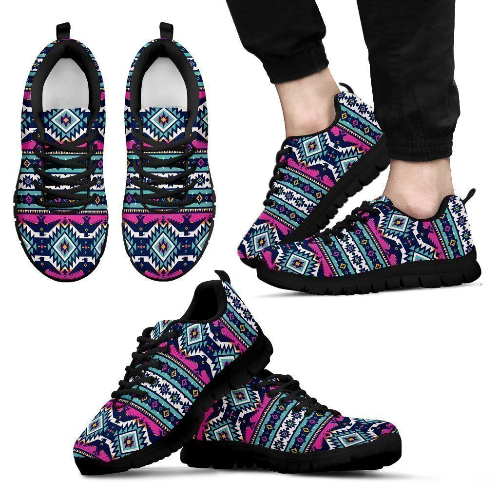 Native American Tribal Navajo Indians Aztec Print Men Shoes Sneakers-grizzshop