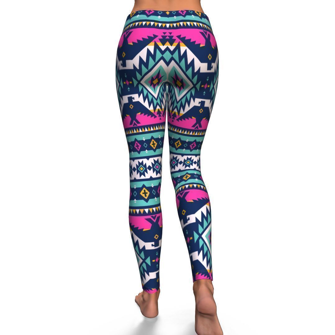 Native American Tribal Navajo Indians Aztec Print Pattern Women Leggings-grizzshop
