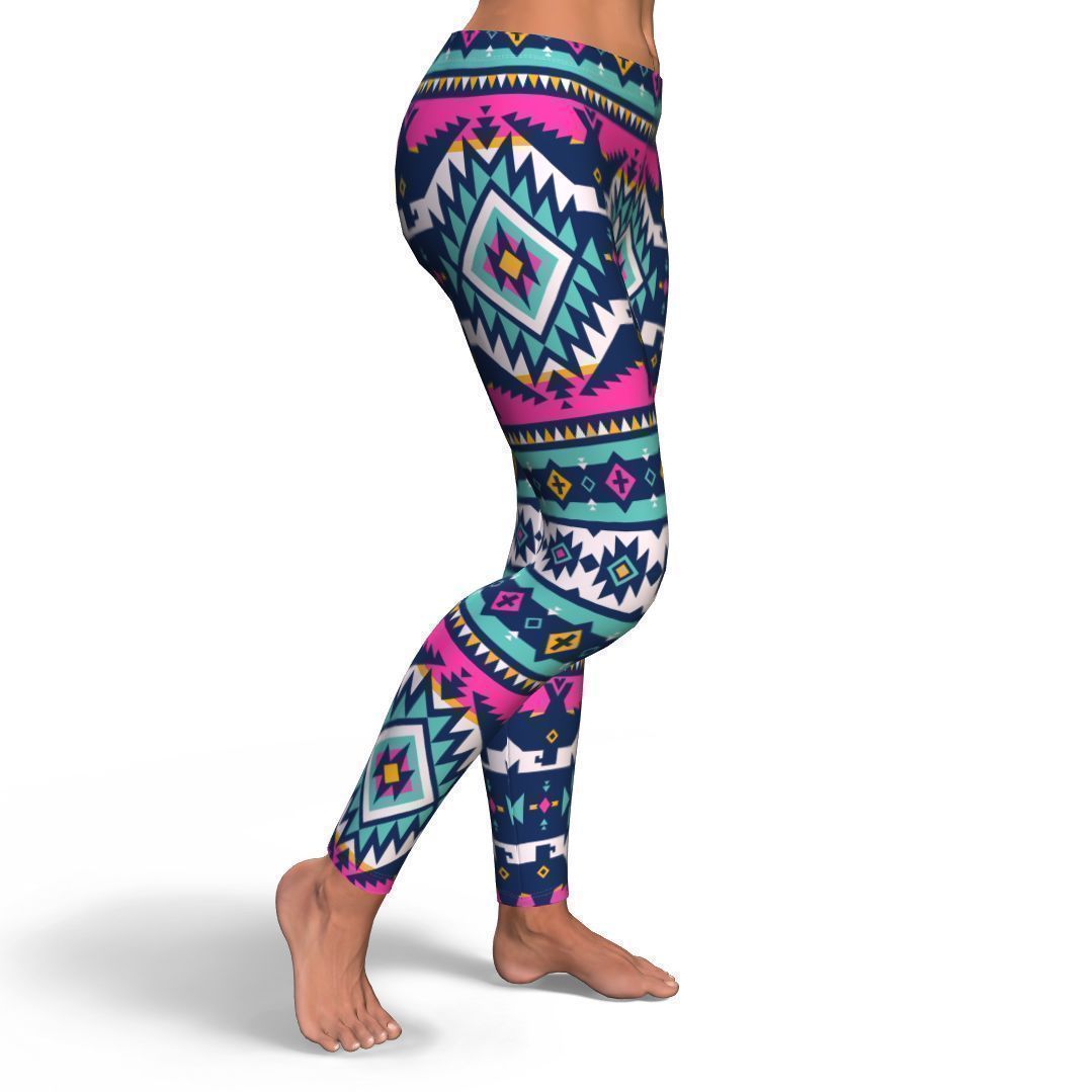 Native American Tribal Navajo Indians Aztec Print Pattern Women Leggings-grizzshop