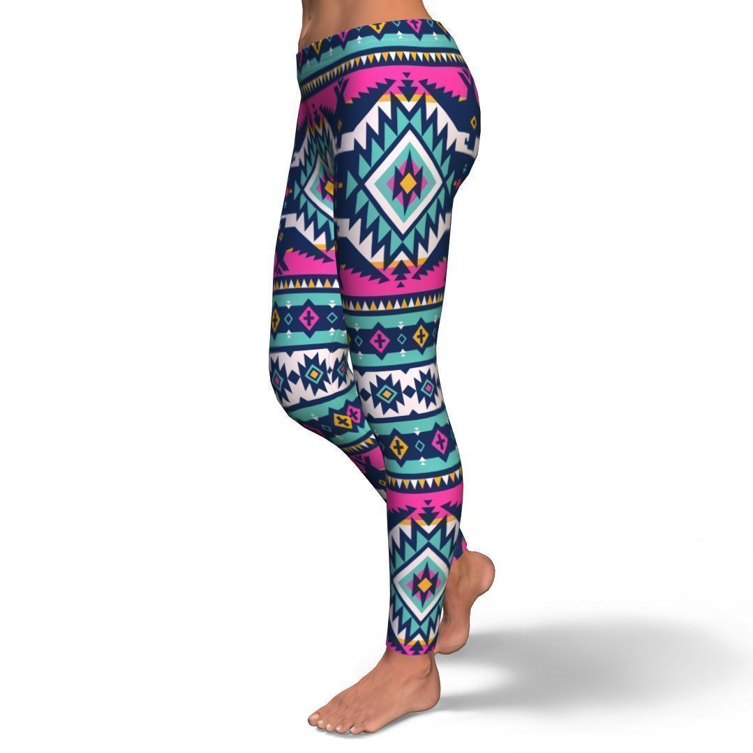 Native American Tribal Navajo Indians Aztec Print Pattern Women Leggings-grizzshop
