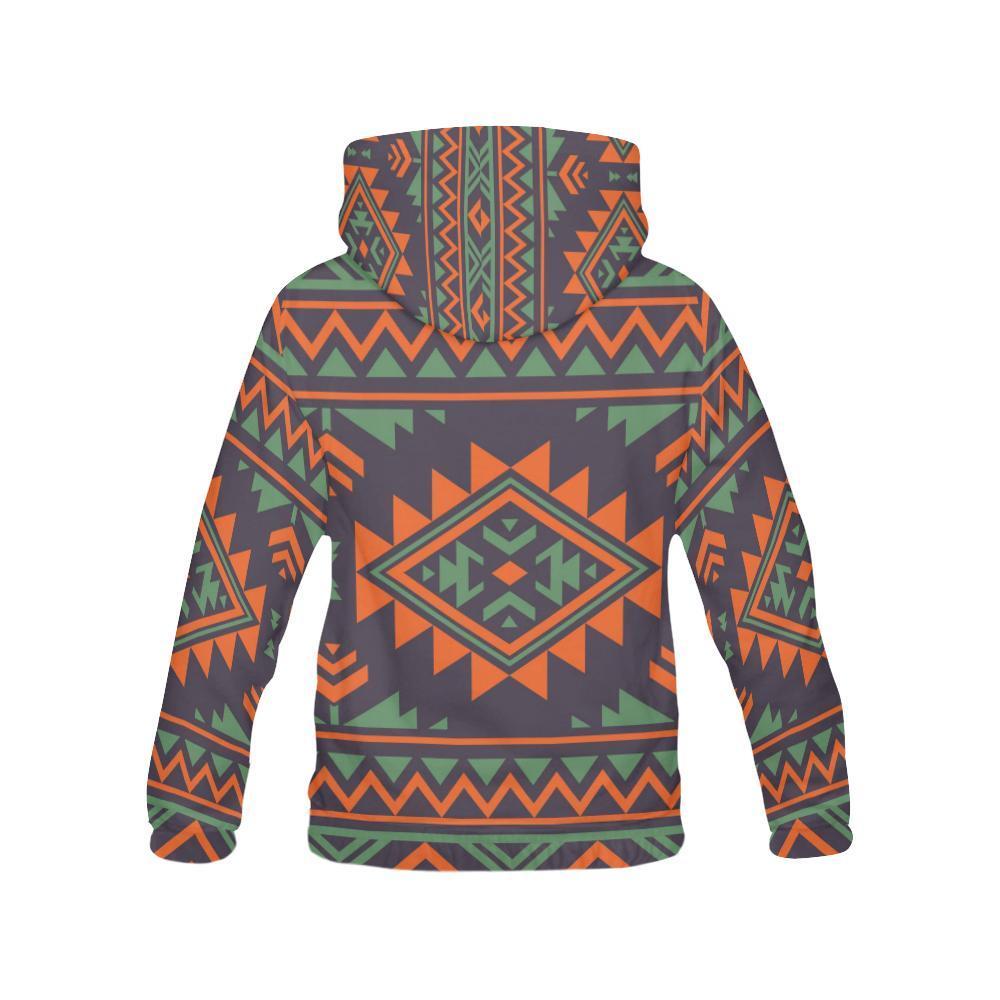 Native American Tribal Navajo Indians Aztec Print Women Pullover Hoodies -grizzshop
