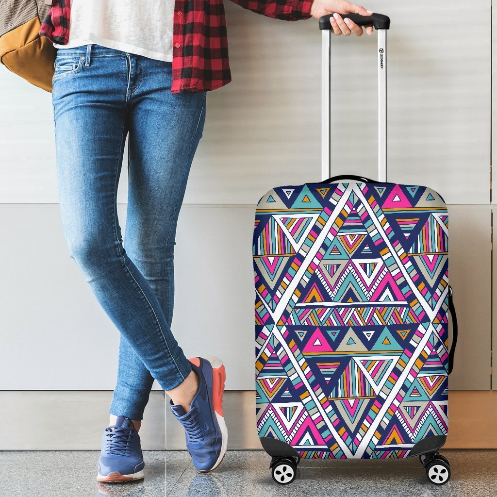 Native Navajo American Indians Aztec Tribal Print Elastic Luggage Cover-grizzshop