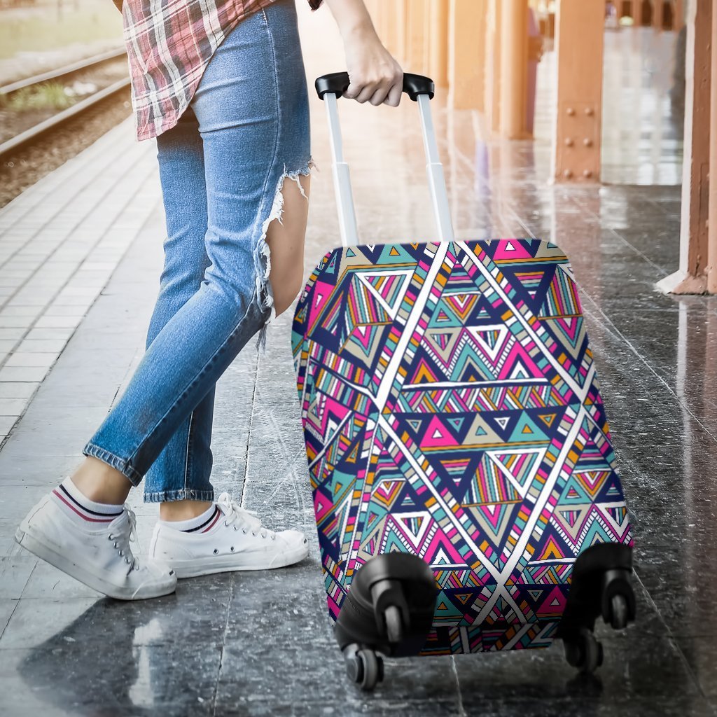 Native Navajo American Indians Aztec Tribal Print Elastic Luggage Cover-grizzshop