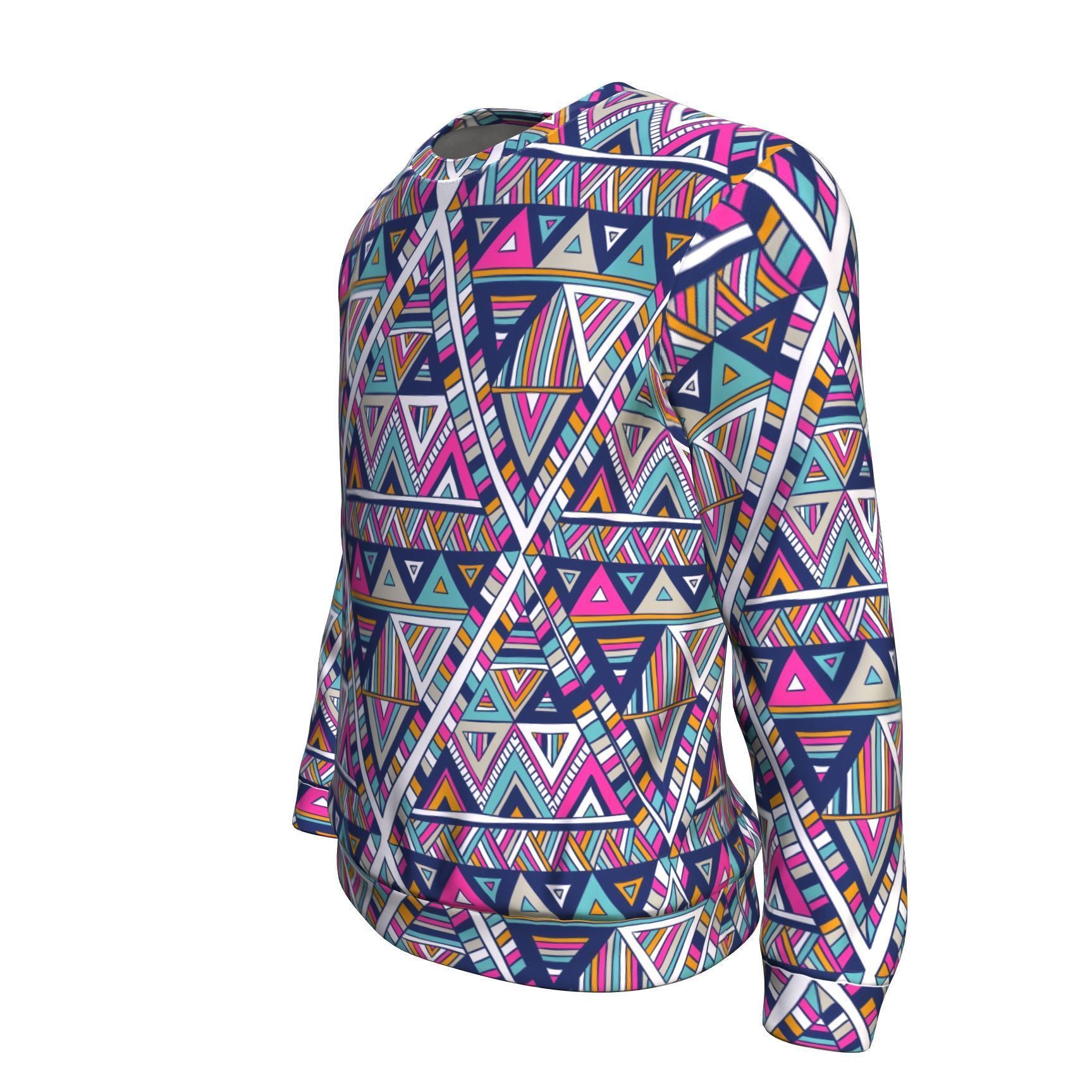 Native Navajo American Indians Aztec Tribal Print Men Crew Neck Sweatshirt-grizzshop