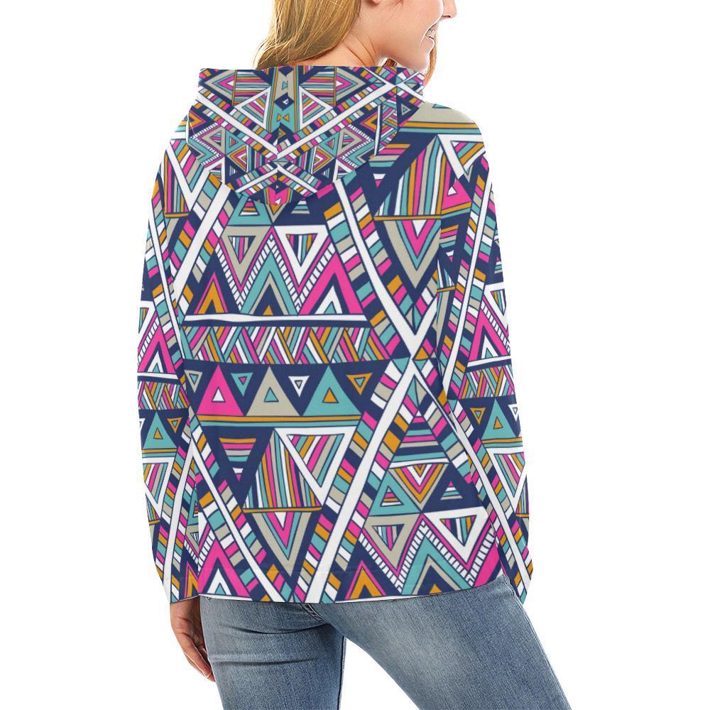 Native Navajo American Indians Aztec Tribal Print Women Pullover Hoodies -grizzshop