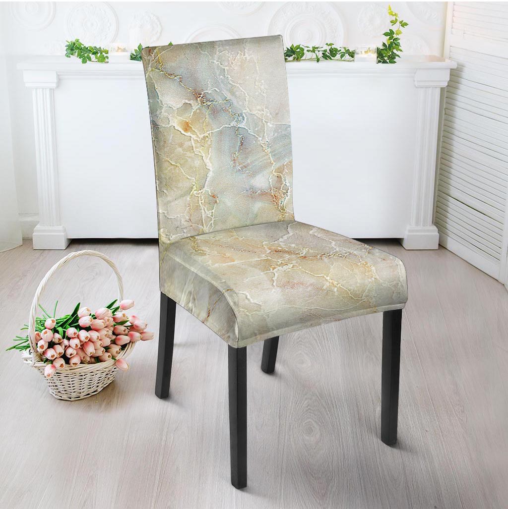 Natural Brown Marble Chair Cover-grizzshop