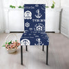 Nautical Anchor Print Pattern Chair Cover-grizzshop