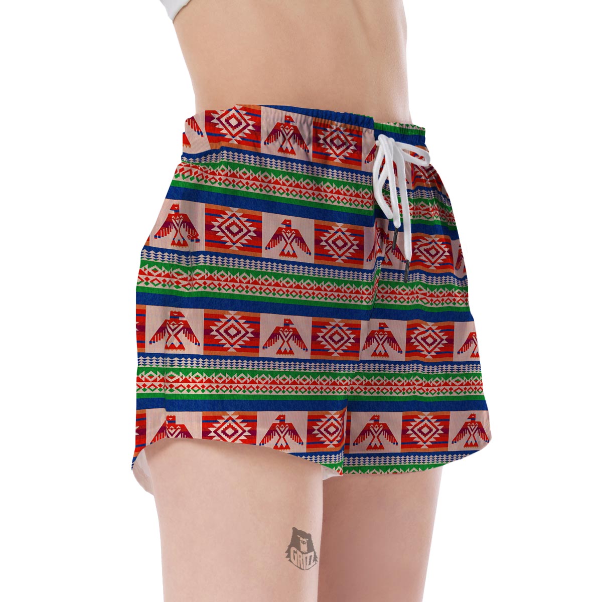 Navajo Aztec Pendleton Tribal Native Indians American Print Women's Shorts-grizzshop