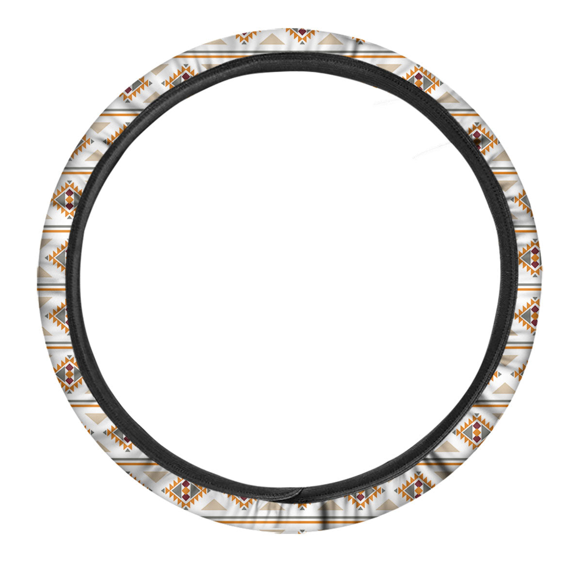 Navajo Ethnic Southwestern Print Pattern Car Steering Wheel Cover-grizzshop
