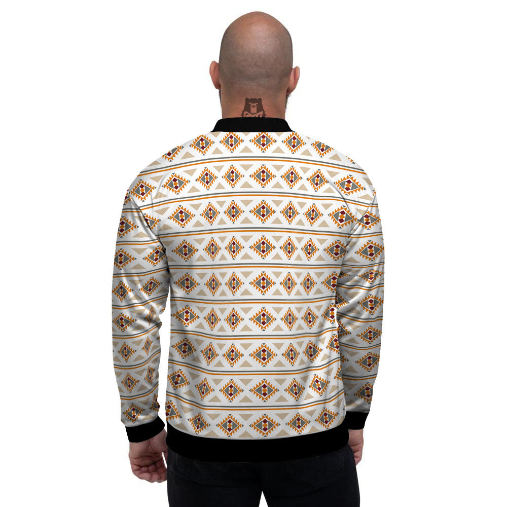 Navajo Ethnic Southwestern Print Pattern Men's Bomber Jacket-grizzshop