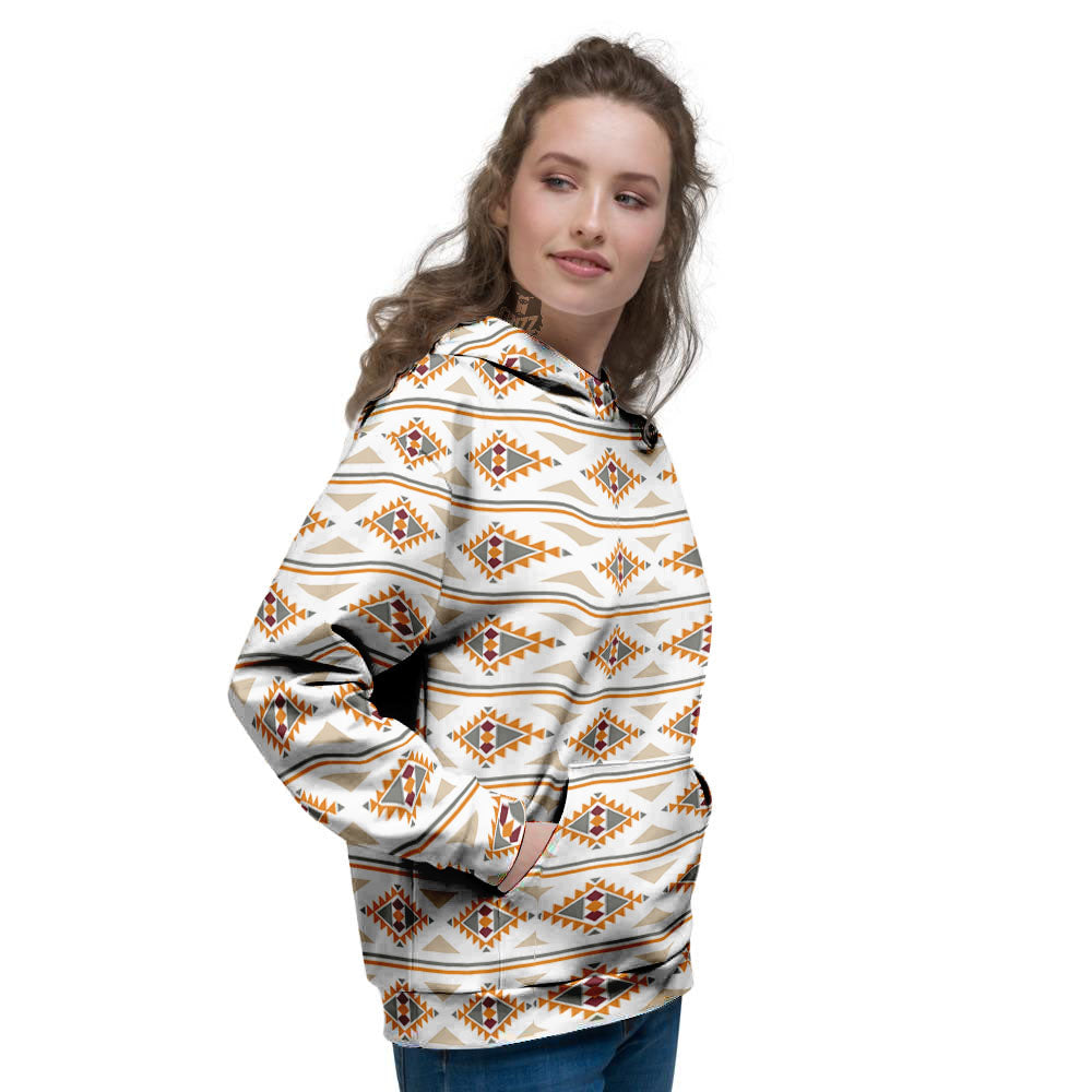 Navajo Ethnic Southwestern Print Pattern Women's Hoodie-grizzshop