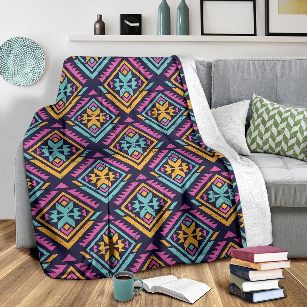 Navajo Indians Aztec Tribal Native American Print Blanket-grizzshop
