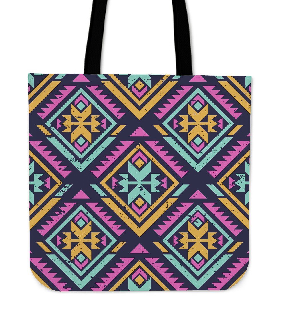 Navajo Indians Aztec Tribal Native American Print Tote Bag-grizzshop