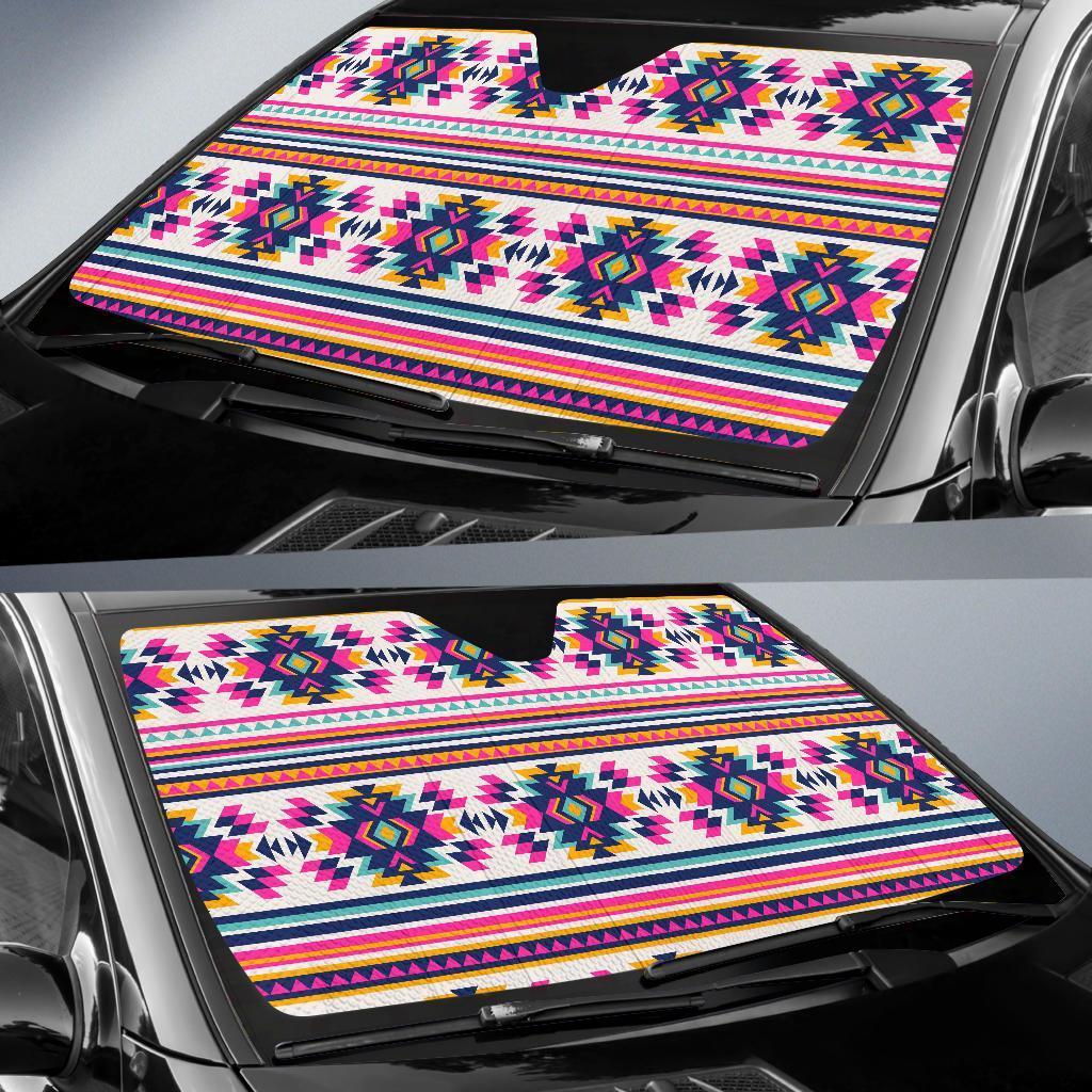 Navajo Native American Indians Aztec Tribal Print Car Sun Shade-grizzshop