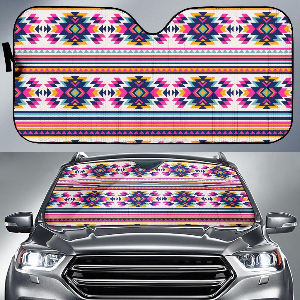 Navajo Native American Indians Aztec Tribal Print Car Sun Shade-grizzshop