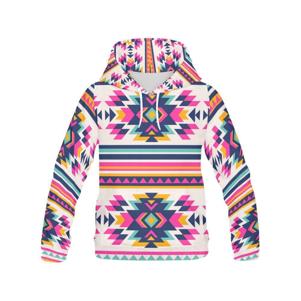 Navajo Native American Indians Aztec Tribal Print Men Pullover Hoodie-grizzshop