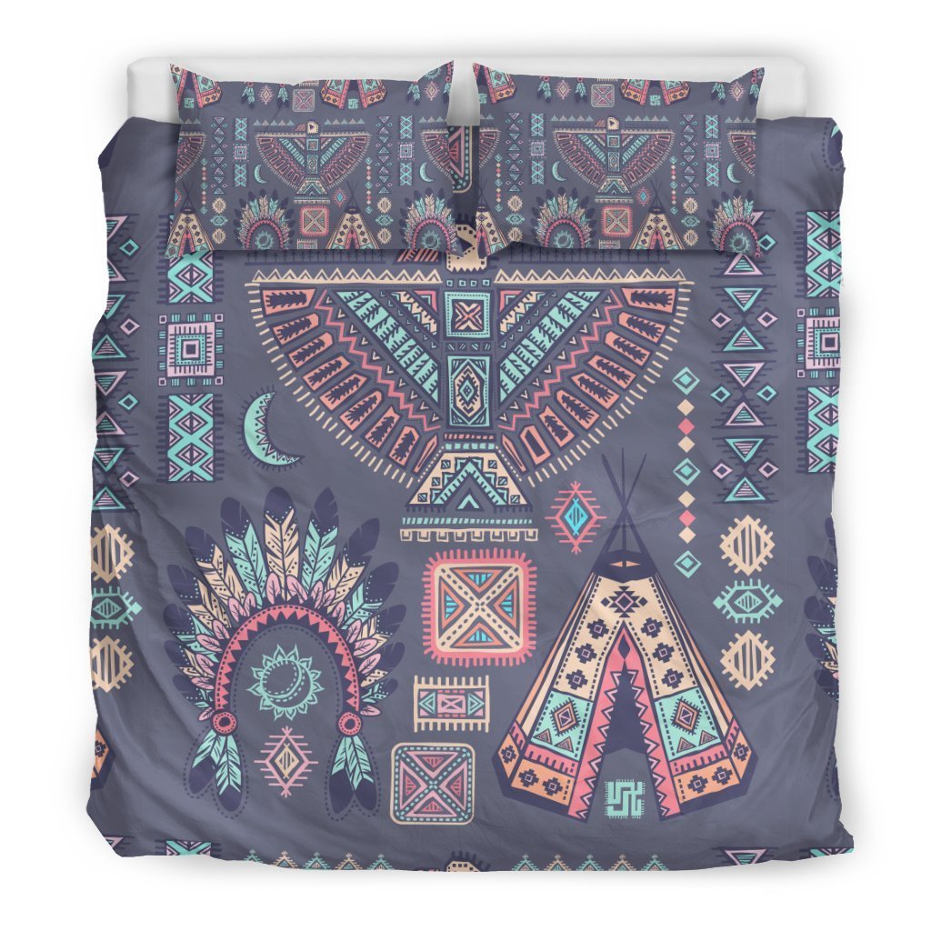 Navajo Native Aztec Indians American Tribal Print Duvet Cover Bedding Set-grizzshop