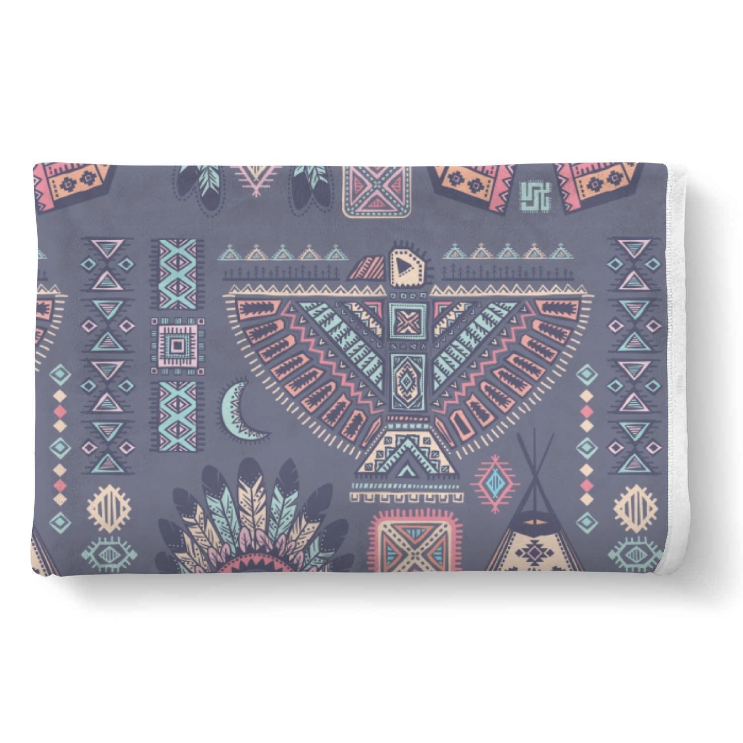 Navajo Native Aztec Indians American Tribal Print Throw Blanket-grizzshop