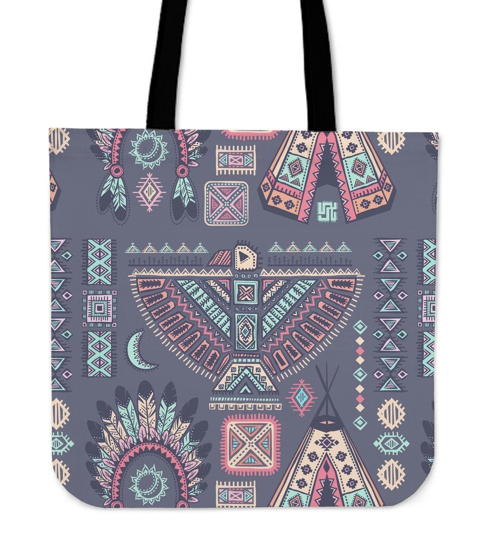 Navajo Native Aztec Indians American Tribal Print Tote Bag-grizzshop