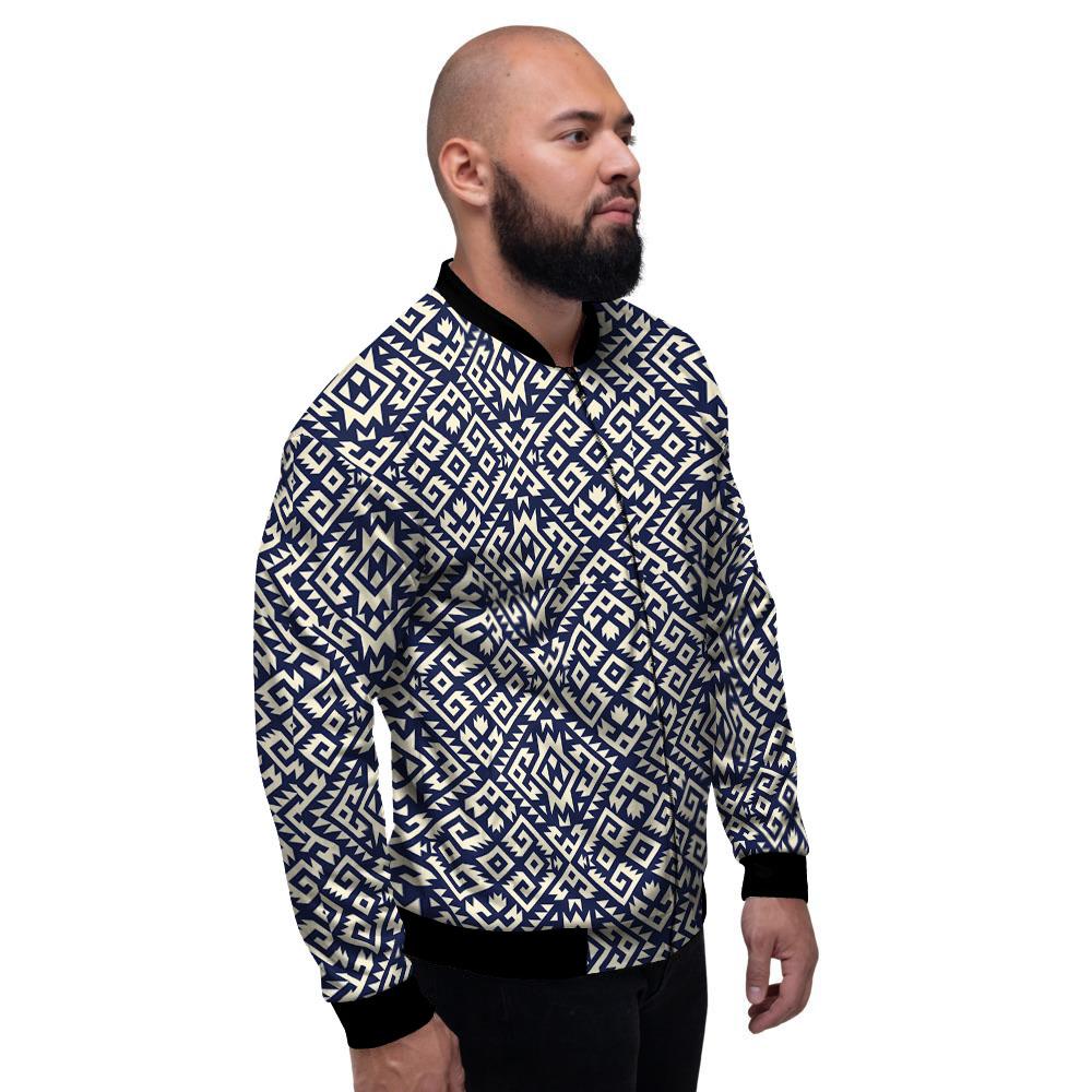 Navajo Native Indian Print Pattern Men's Bomber Jacket-grizzshop