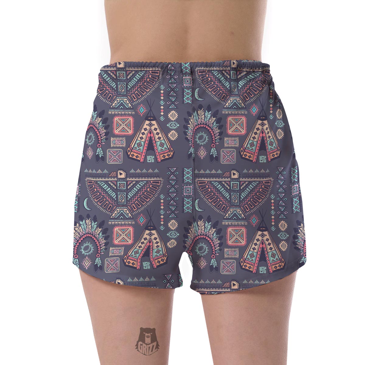 Navajo Pendleton Native Aztec Indians American Tribal Print Women's Shorts-grizzshop