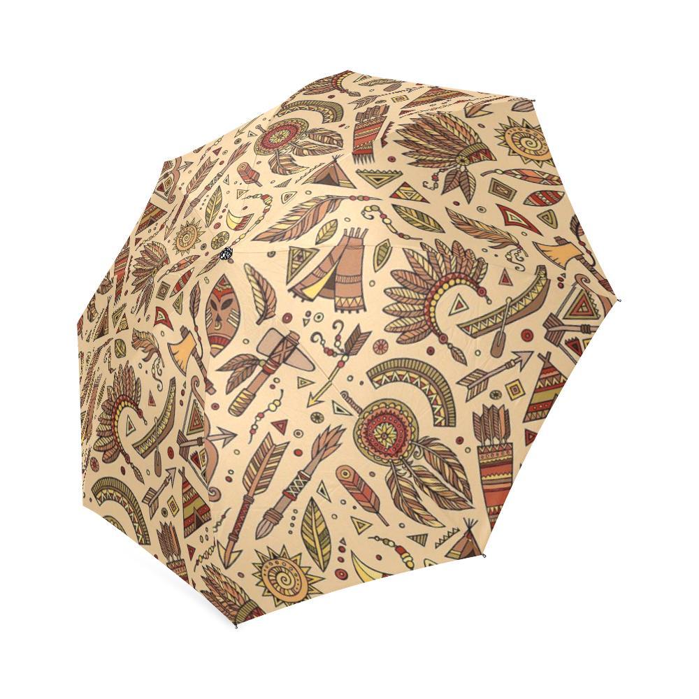 Navajo Tribal Aztec Native Indians American Print Foldable Umbrella-grizzshop