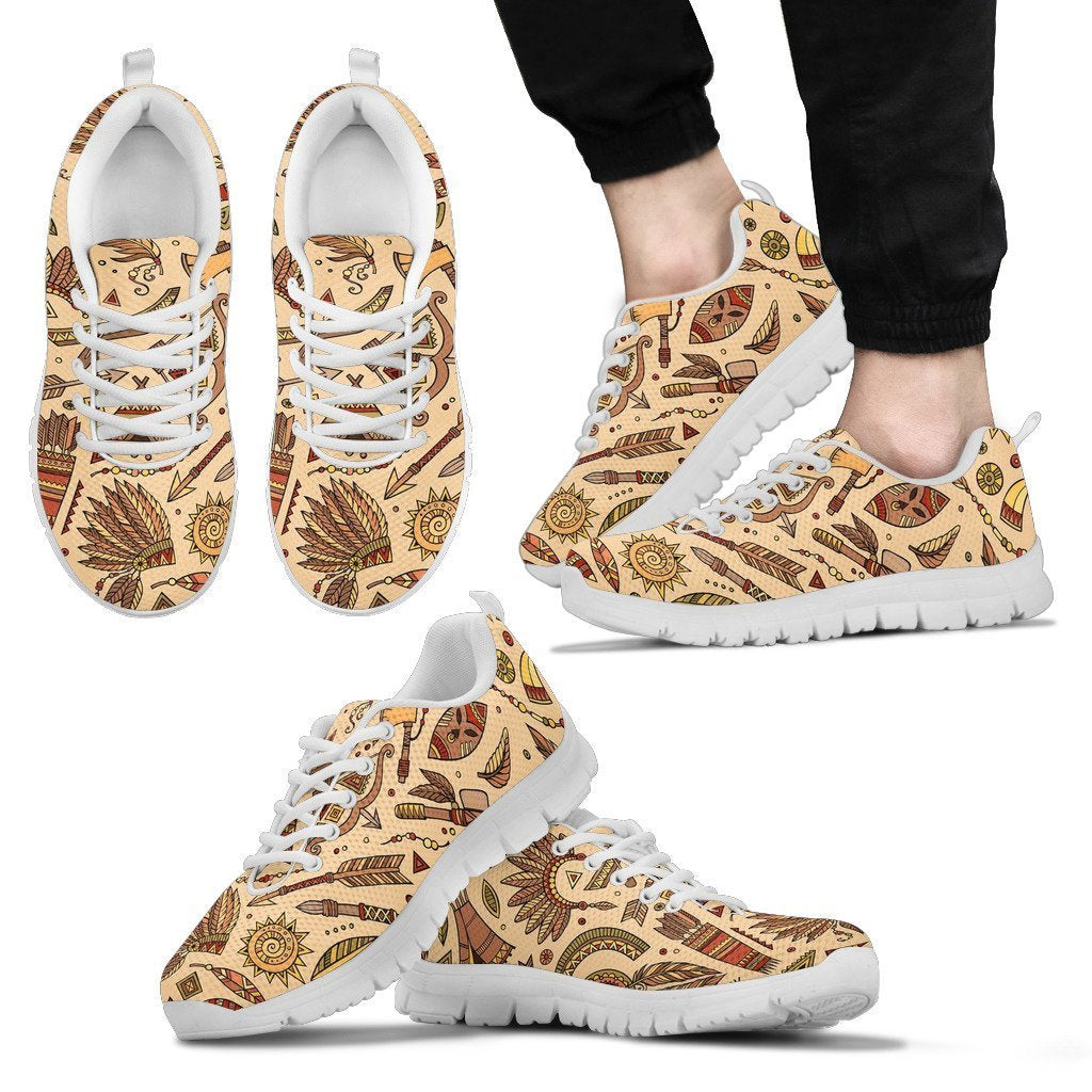 Navajo Tribal Aztec Native Indians American Print Men Shoes Sneakers-grizzshop