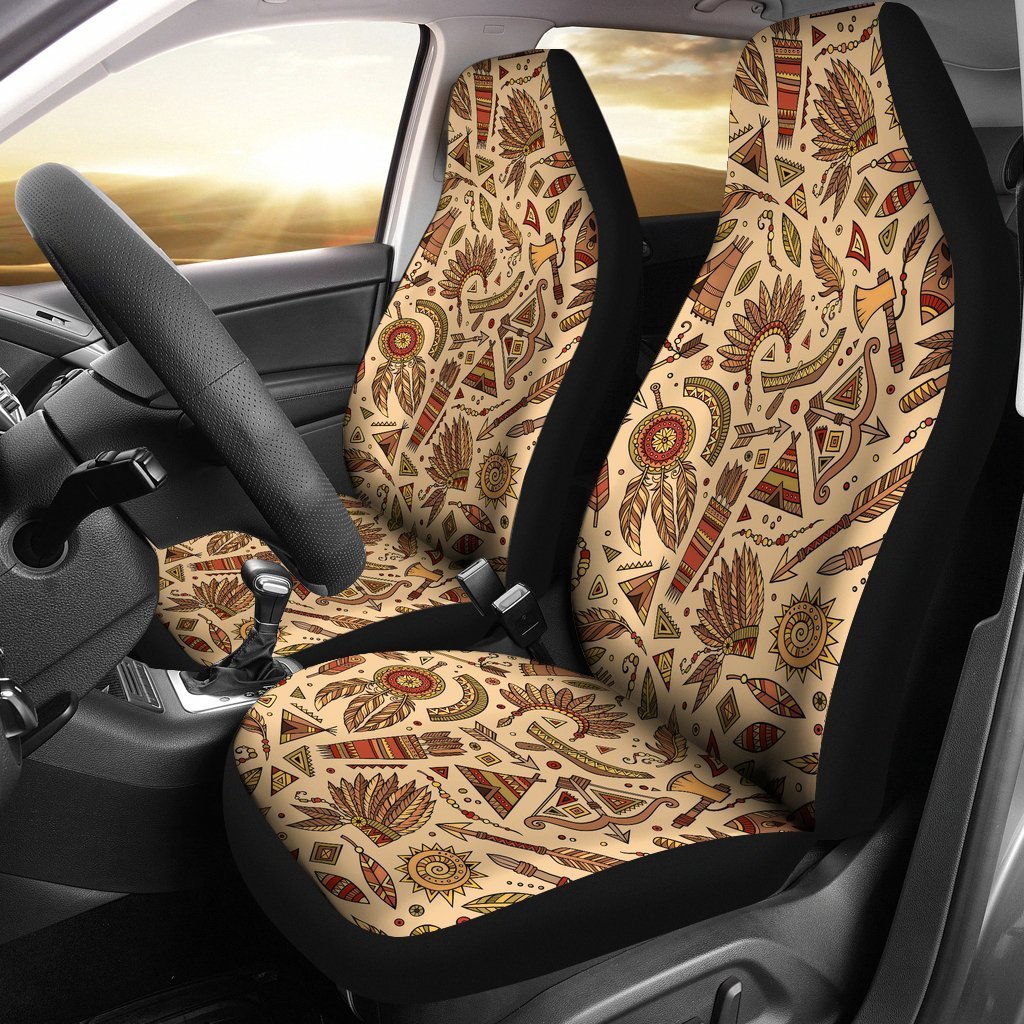 Navajo Tribal Aztec Native Indians American Print Universal Fit Car Seat Cover-grizzshop