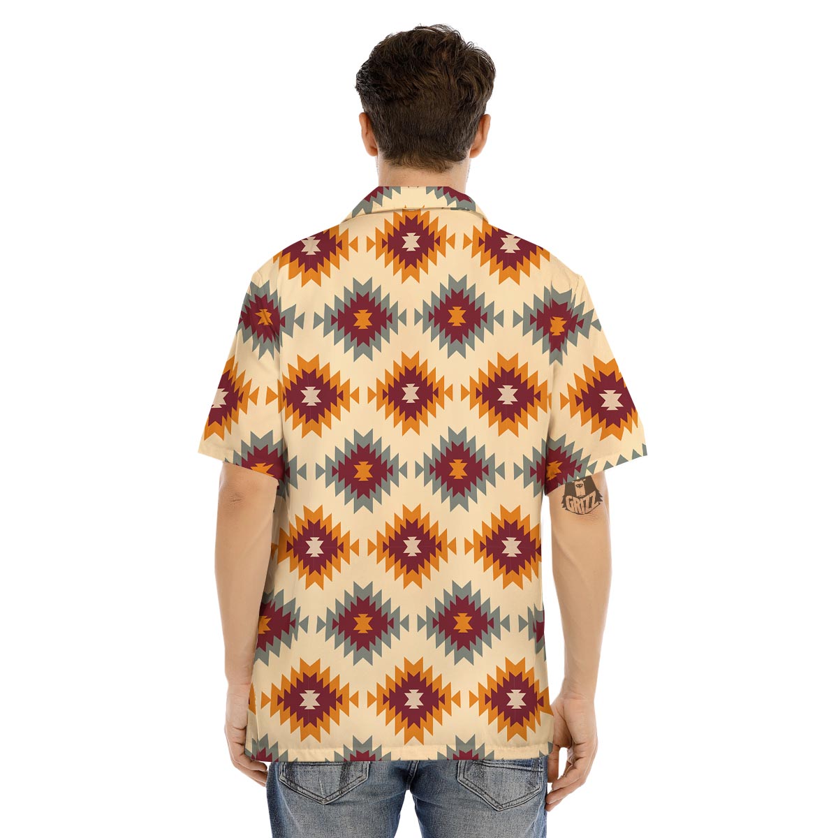 Navajo Tribal Southwestern Print Pattern Men's Hawaiian Shirt-grizzshop