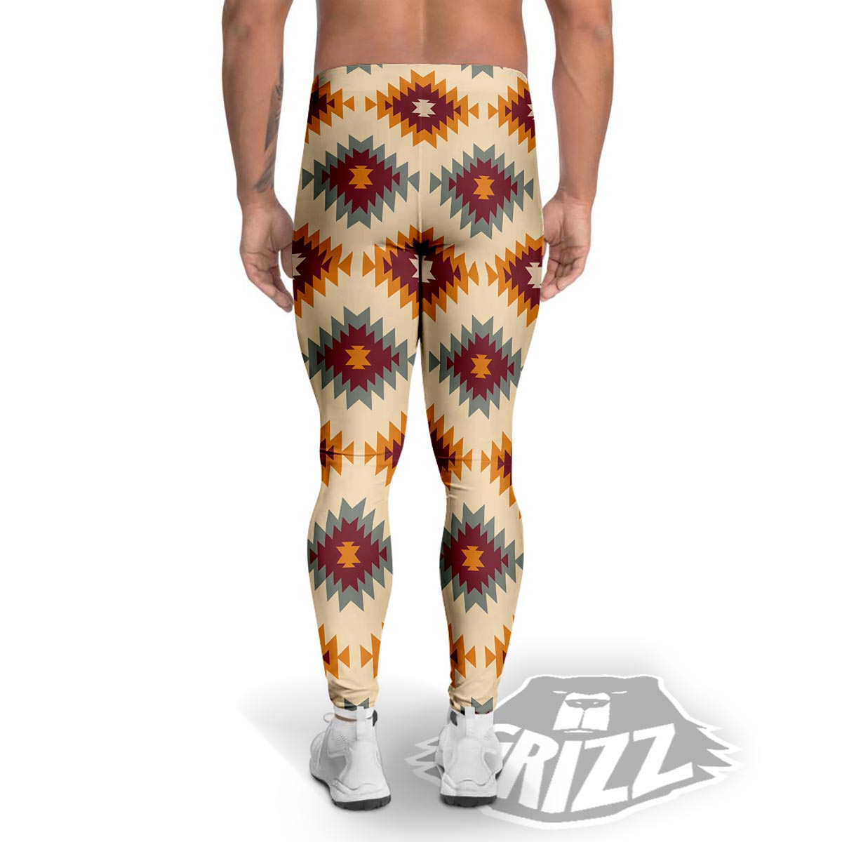Navajo Tribal Southwestern Print Pattern Men's Leggings-grizzshop