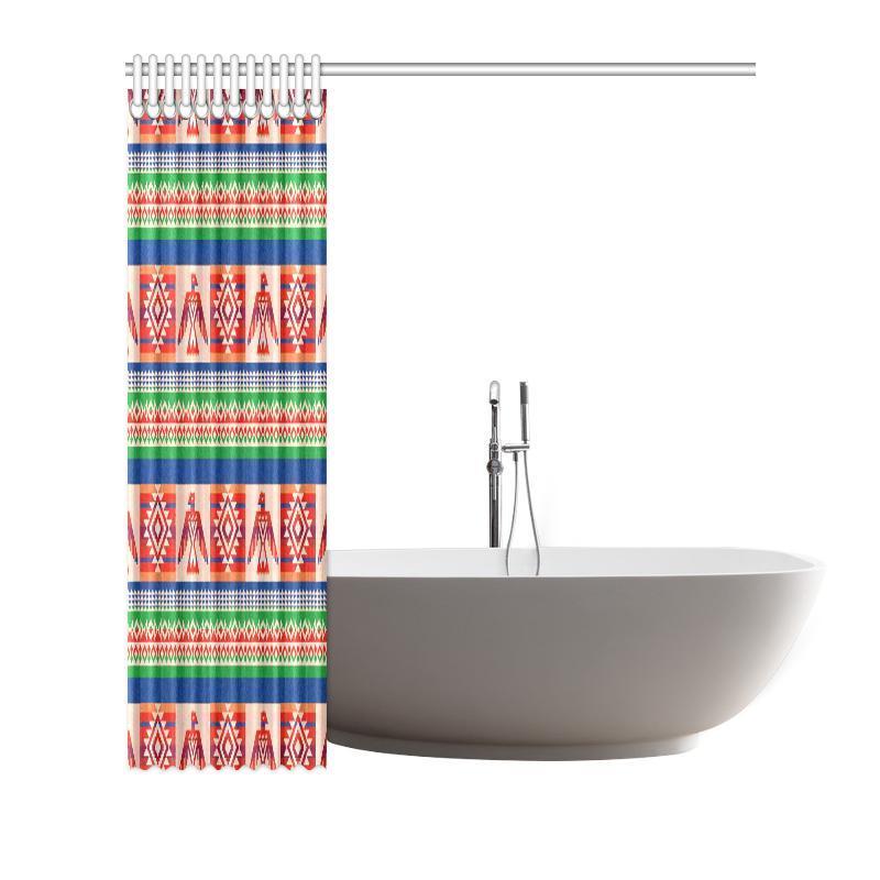 Navajo Aztec Tribal Native Indians American Print Bathroom Shower Curtain-grizzshop