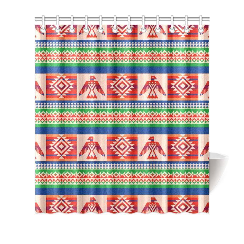 Navajo Aztec Tribal Native Indians American Print Bathroom Shower Curtain-grizzshop