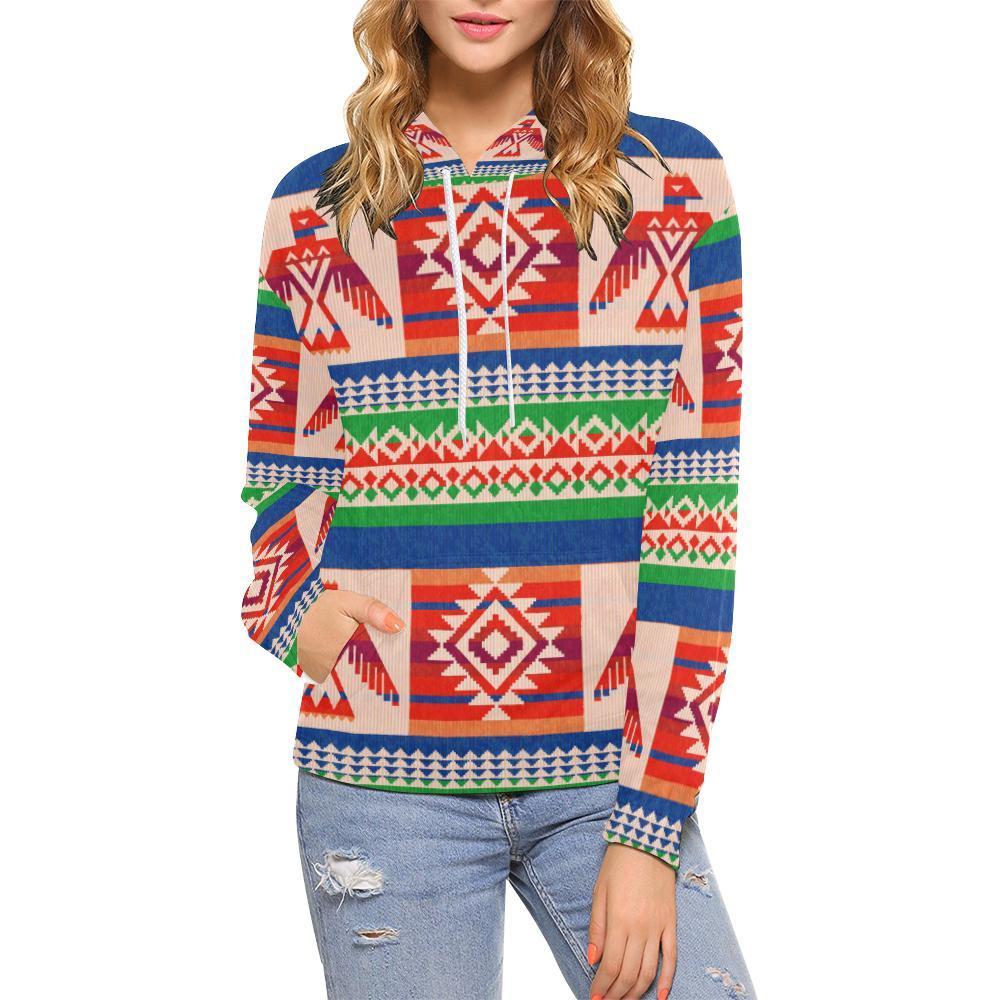 Navajo Aztec Tribal Native Indians American Print Women Pullover Hoodies -grizzshop