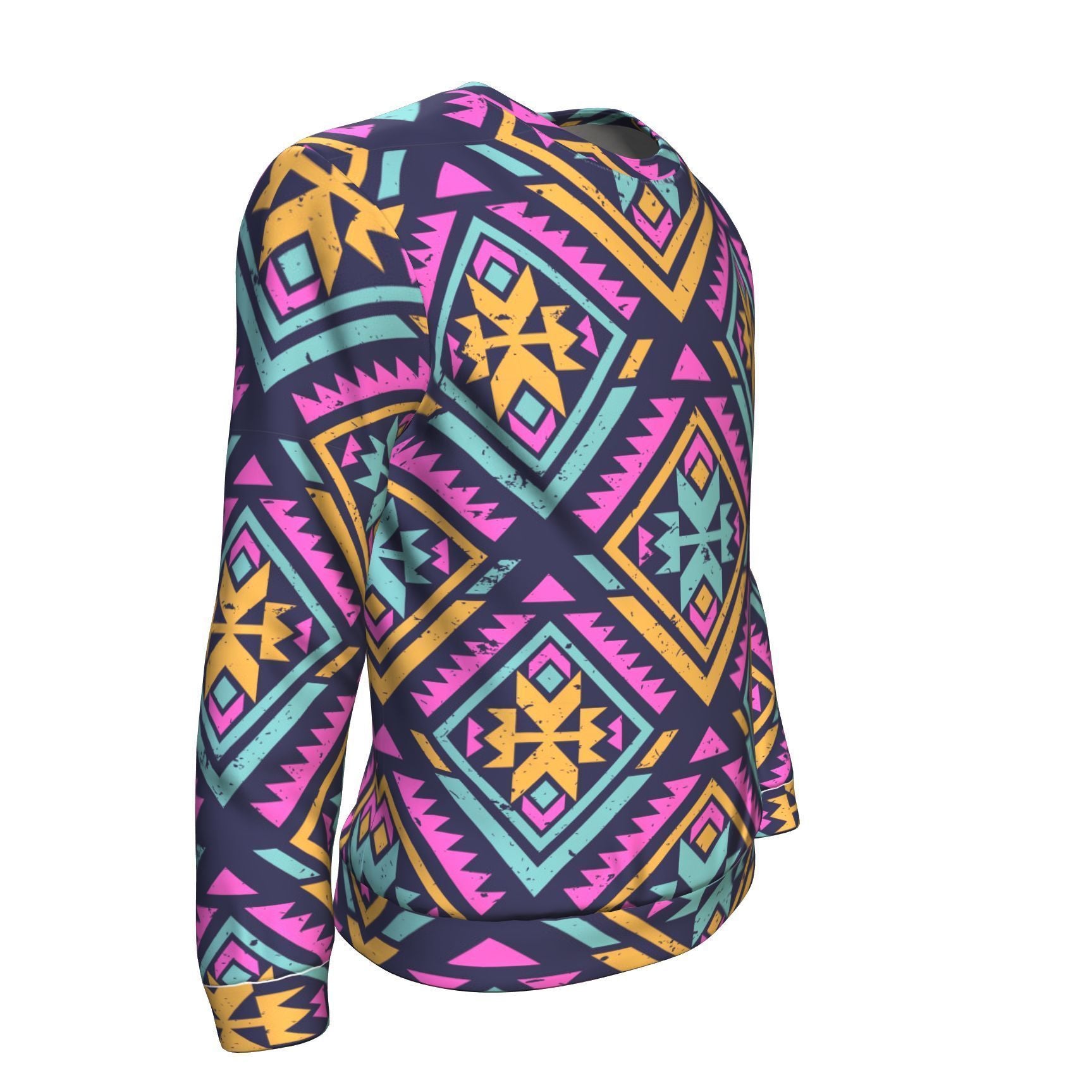 Navajo Indians Aztec Tribal Native American Print Men Crew Neck Sweatshirt-grizzshop