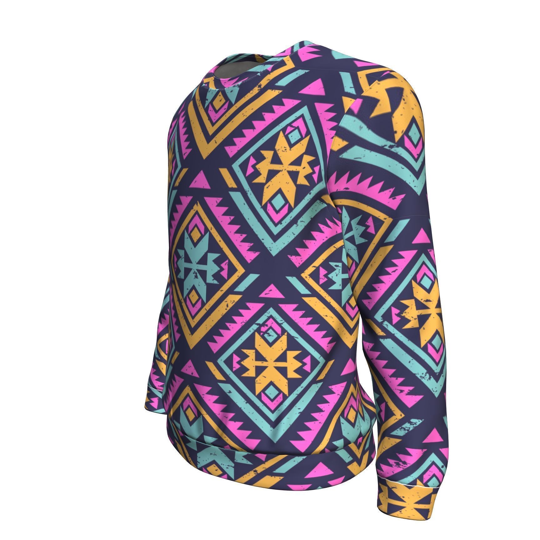 Navajo Indians Aztec Tribal Native American Print Men Crew Neck Sweatshirt-grizzshop